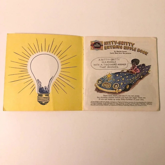 Vintage 1973 The Electric Company Nitty Gritty Rhyming Riddle Golden Book - Picture 6 of 16